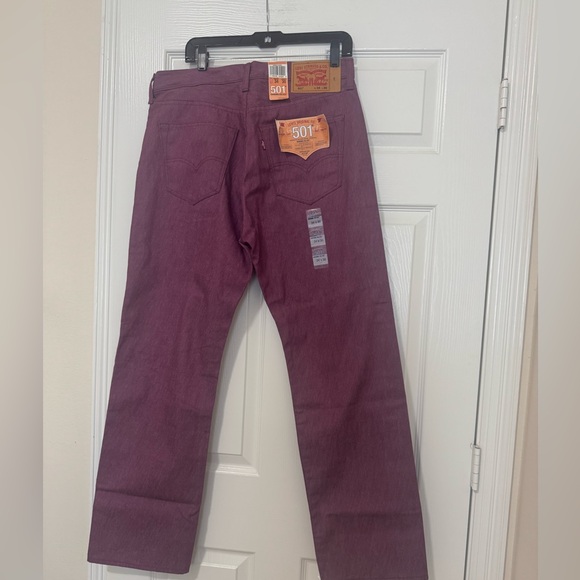 Levi’s 501 Shrink to Fit Button Fly Jean 34x30 Purple READ - Picture 2 of 15